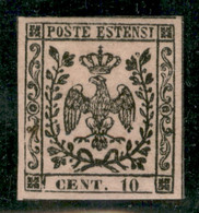 Modena - 1852 - 10 Cent (2) Con Stampa Oleosa - Grandi Margini - Gomma Originale - Fiecchi - Non Classés