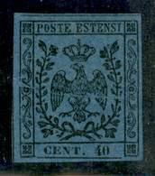 Modena - 1852 - 40 Cent (6) Con Cliché Difettoso (rotto Al Centro) - Gomma Originale - Molto Bello - Autres & Non Classés