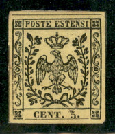 Modena - 1852 - Prove - 5 Cent (P23) - Senza Gomma - A.Diena - Non Classés