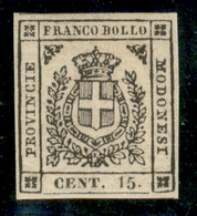 Modena - 1859 - Governo Provvisorio - 15 Cent Bruno Scuro (13a) - Ottimi Margini Regolari - Gomma Originale - Molto Bell - Other & Unclassified