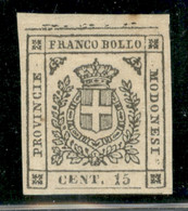 Modena - 1859 - Governo Provvisorio - 15 Cent (14) - Bordo Di Foglio In Alto - Gomma Originale - Emilio/A.Diena - Other & Unclassified
