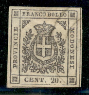 Modena - 1859 - Governo Provvisorio - 20 Cent Violaceo (15) - Ottimi Margini - Usato Con Leggero Annullamento Circolare  - Other & Unclassified