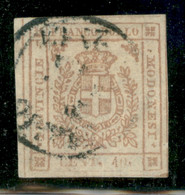 Modena - 1859 - Governo Provvisorio - 40 Cent (17) - Grandi Margini Con Bordo Di Foglio A Sinistra - Usato - Oliva - Other & Unclassified