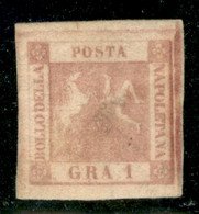 Napoli - 1859 - 1 Grano Rosa Carminio (4 - Seconda Tavola) - Grandi Margini - Piena Gomma Originale Con Invisibile Tracc - Other & Unclassified