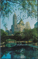 Central Park And Fifth Avenue Hotels, New York / 10c American Games Solo Postcard - Posted 1960 - Central Park