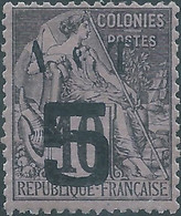 FRANCE FRANCIA-1888 French Colonies, ANNAM & TONKIN, General Issues Overprinted" A & T" On 5/10C ,Gum ,Rare - Ongebruikt