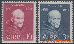 Ierland 1957 - Mi:134/135, Yv:134/135, Stamp - XX - Lucaas Wadding Monk And Historian - Neufs