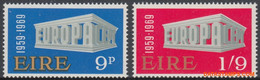 Ierland 1969 - Mi:230/231, Yv:232/233, Stamp - XX - Europe 1969 Temple - Nuovi