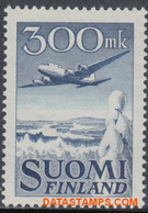 Finland 1950 - Mi:384, Yv:PA 3, Airmail Stamps - XX - Long-term Series Plane - Nuevos