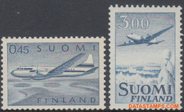 Finland 1963 - Mi:563 + 579, Yv:PA 8/9, Airmail Stamps - XX - Long-term Series Plane - Nuovi