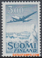 Finland 1963 - Mi:579 Xy II, Yv:PA 9a, Airmail Stamps - XX - Long-term Series Plane - Unused Stamps