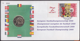 België 2000 - Mi:2943/2944, Yv:2891/2892, OBP:2892/2893, Nummisletter - O - European Championship Football - Numisletters