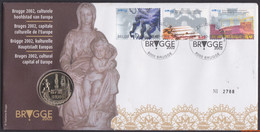 België 2002 - Mi:3108/3110, Yv:3053/3055, OBP:3058/3060, Nummisletter - O - Bruges 2002 - Numisletters