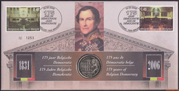 België 2006 - OBP:3491 + 3493, Nummisletter - O - 175 Years Of Democracy - Numisletters