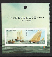 2021 Canada Ship Sailing Fishing Bluenose Boat Full Pane Of 2 From Booklet MNH - Pagine Del Libretto