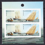 2021 Canada Ship Sailing Fishing Bluenose Boat Full Middle Pane Of 4 From Booklet MNH - Booklets Pages