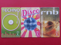 COD CARTE France Telecom 3 Tickets Disco Techno Rnb Dédicace Musicale Samsung NEUVE (I0621 - Billetes FT