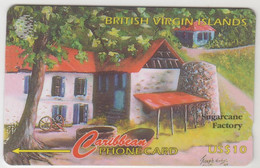 BRITISH VIRGIN ISLANDS - BVI Cultural Heritage Sugarcane Factory, CN:218CVVB, Normal Zero: "0" , Tirage 30,000, 10$,used - Jungferninseln (Virgin I.)