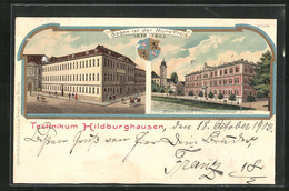 Lithographie Hildburghausen, Technikum, Maschinenbau U. Elektrotechniker Schule - Hildburghausen