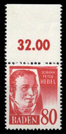 1948, Französische Zone Baden, 36 OR, ** - Zona Francesa