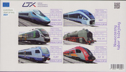 Modern Rolling Stock Railway Poland 2021 Mini Sheet Imperforated Version + Folder MNH** - Ongebruikt
