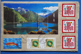 V22   CHINA BELLE  LETTRE   1989  CHINE  POUR NANTERRE PARIS  FRANCE+ FEUILLET + AFFRANCH. INTERESSANT - Cartas & Documentos