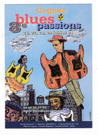 Carte Publicitaire Cognac Blues Passion 2001, 8e édition - Afiches & Pósters