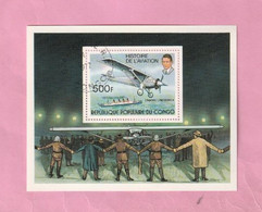 REPUBLIQUE POPULAIRE DU CONGO - HISTOIRE DE L'AVIATION - LINDBERGH - 500 F 1977 - NEUF / OBLITERE - Mint/hinged