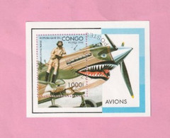 REPUBLIQUE  DU CONGO - AVIATION / AVIONS  - P 40  WARHAWK  - 1000 F 1996 - NEUF / OBLITERE - Mint/hinged