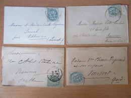 France - Lot De 10 Enveloppes Et Entiers Postaux Circulés Entre 1901 Et 1938 - Collections