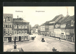 AK Radeberg, Hauptstrasse Mit Geschäften - Radeberg