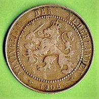 PAYS BAS / 2 1/2 CENT / 1906 - 2.5 Centavos