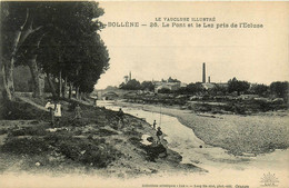 Bollène * Le Pont Et Le Lez Pris De L'écluse * Pêche à La Ligne Pêcheurs - Bollene