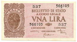 1 LIRA BIGLIETTO DI STATO LUOGOTENENZA UMBERTO DI CRISTINA 23/11/1944 FDS-/FDS - Regno D'Italia – Other