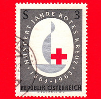AUSTRIA - Usato - 1963 - 100 Anni Della Croce Rossa - Red Cross - Emblema - 3 - 1961-70 Usati