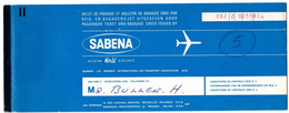 SABENA - Belgian World Airlines - Brussels - London - Brussels - 23 Mars 1970 + 2 Labels Sabena Valises. - Europa