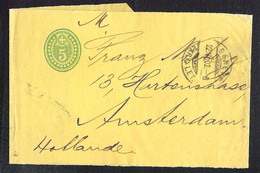 SCHWEIZ / SWITSERLAND Wrapper / Streifband Mi S 15 Sent 1902 From GENEVE To NL - Entiers Postaux