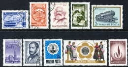 HUNGARY 1968 Ten Single Commemorative Issues Used. - Gebruikt