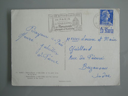1958  France Yv 1011b PUB  La Slavia CP  - Michel 1143  Scott 755  SG 1238b  CP > Paris - Lettres & Documents