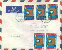 1871/1986, 5 Airmail Covers With Attractive Multiple Franking From German Embassy In KABOUL - Afghanistan