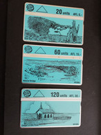 ARUBA L&G   CARD   AFL 5,-, 15,- 30,- SERIE 3 CARDS SERIE; 305A,204B,204C      Fine Used Card  **5766** - Aruba