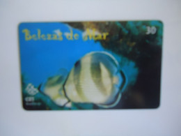 BRAZIL USED CARDS FISH FISHES MARINE LIFE - Pesci