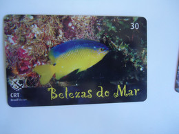 BRAZIL USED CARDS FISH FISHES MARINE LIFE - Vissen