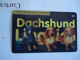 BRAZIL USED CARDS ANIMALS DOG DOGS - Chiens