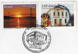 Brazil 2009 Cover With Personalized Stamp Turistical Sights of Santa Catarina 150 Years City Hall And Prison Of São José - Personalisiert