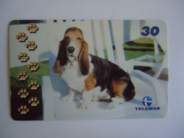 BRAZIL USED CARDS ANIMALS DOG DOGS - Chiens