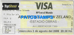 164387 ARGENTINA VS NEW ZELAND BASKET SPORTS ESTADIO OBRAS BUENOS AIRES ENTRADA TICKET NO POSTCARD - Autres & Non Classés