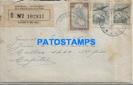 164397 ARGENTINA BUENOS AIRES COVER CANCEL YEAR 1955 TO GRAL JUAN VACAREZZA REGISTERED NO POSTCARD - Other & Unclassified