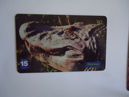 BRAZIL USED CARDS ANIMALS CROCODILES - Crocodiles And Alligators