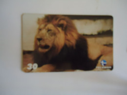 BRAZIL USED CARDS ANIMALS  LIONS - Krokodillen En Alligators